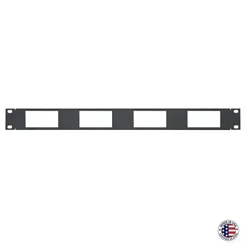 Lowell D4P-1 Rack Panel for 4 Decorator Devices, Horizontal Mount