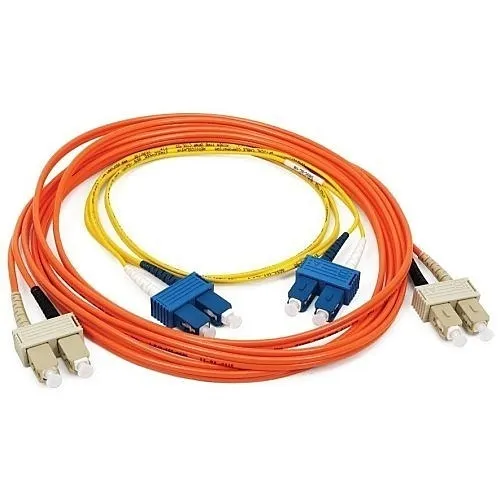 OCC D5LC-LC-15M Fiber Optic Jumpers and Pigtails Stock, LC to LC, Duplex, 15m, Orange