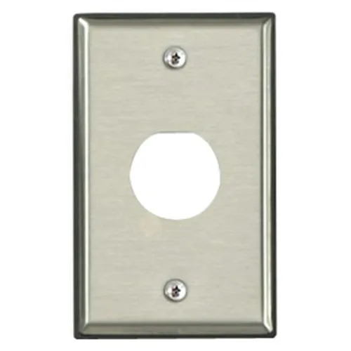Leviton D6710-1S1 Single-Gang Stainless-Steel DuraPort Industrial Wall Plate, 1-Port