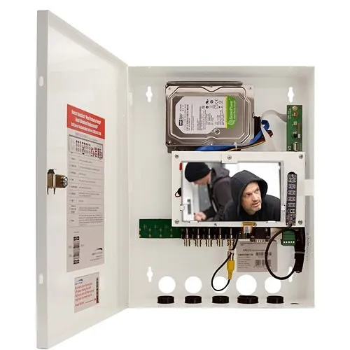 Speco D8WHUM4TB 8-Channel Wall Mount Hu DVR with Monitor