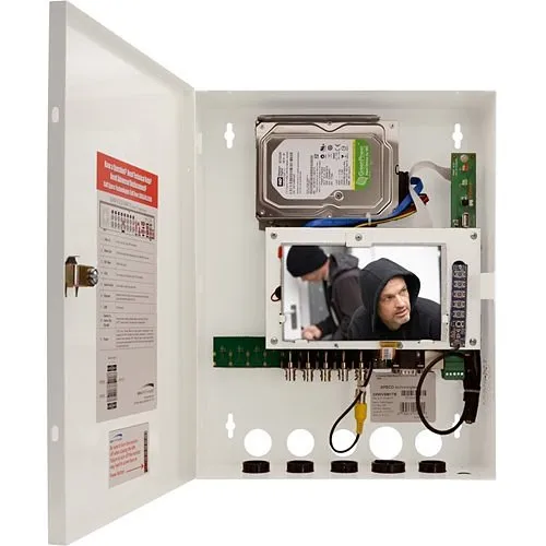 Speco D8WHUM8TB Channel 4K IP, Hd-Tvi Hybrid Video Recorder with Built-In Monitor