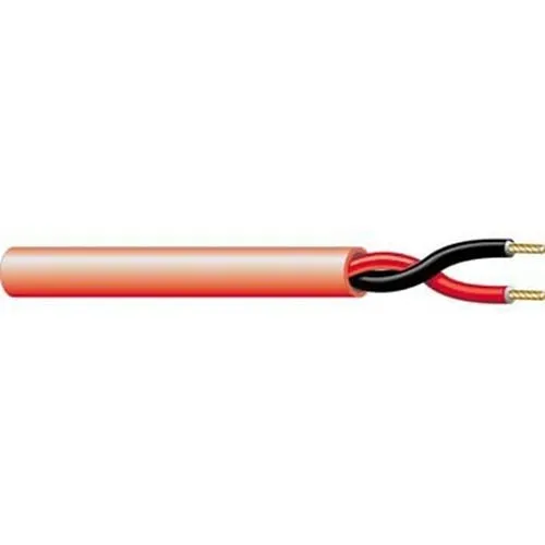 West Penn D980RD1000 18/2 Solid Unshielded FPLR Fire Alarm Cable, 500' (152.4m) Reel, Red