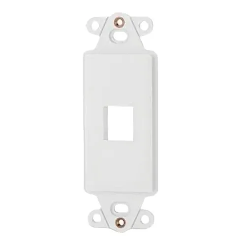 Signamax DA-1-WH 1-Port Decora-Style Keystone Adapter, White