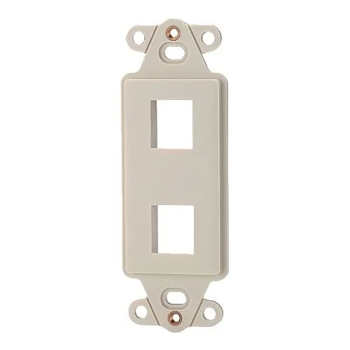 Signamax DA-2-GY 2-Port Decora-Style Keystone Adapter, Gray