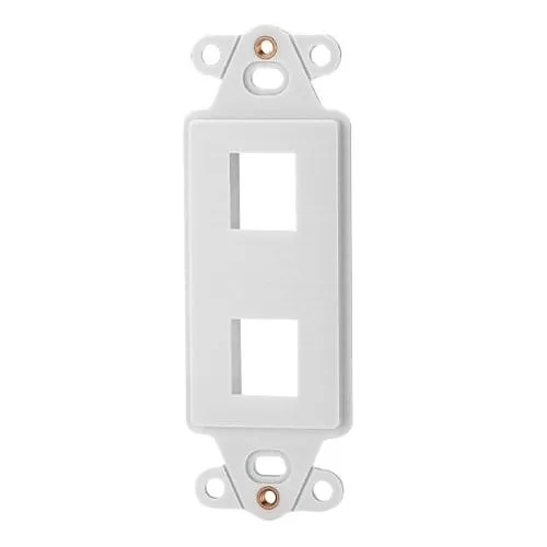 Signamax DA-2-WH 2-Port Decora-Style Keystone Adapter, White