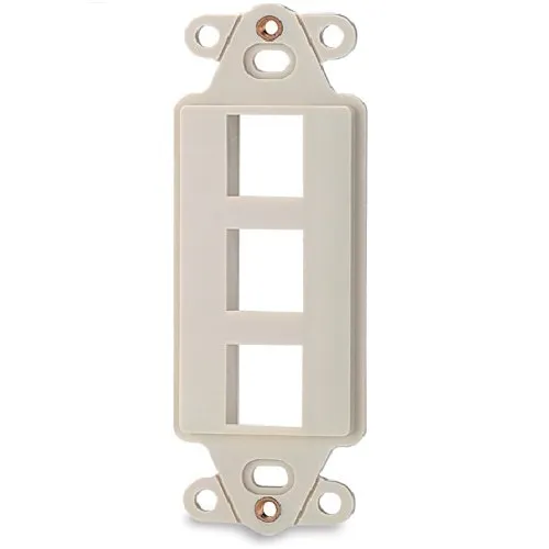 Signamax DA-3-WH 3-Port Decora-Style Keystone Adapter, White