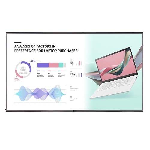 LG Pro 49UH5J-H Digital Signage Display, HDMI (3), DP, DVI-D, Audio IN,RS232C In/Out, Black