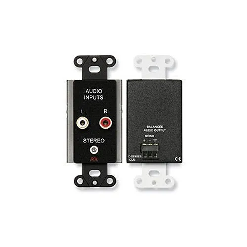 RDL DB-CIJ3 Consumer Input Jacks, Mono Outputs, Black