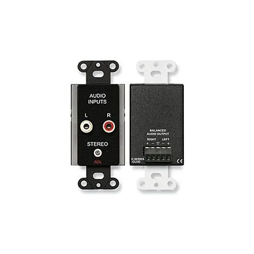 RDL DB-CIJ3D Consumer Input Jacks, Stereo Outputs, Black