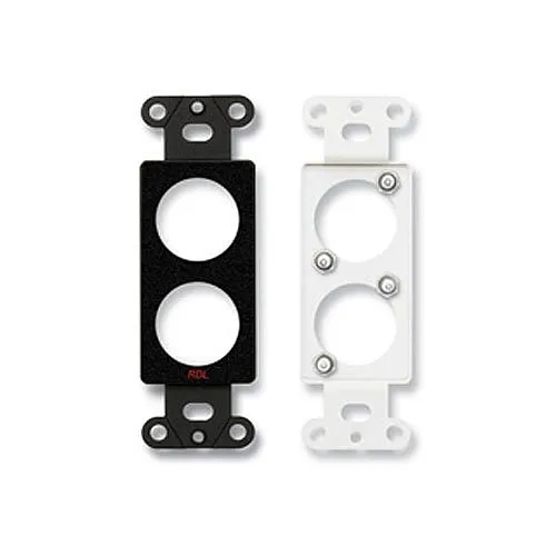 RDL DB-D2 Double Connector Plate for Standard and Specialty Connectors, Black