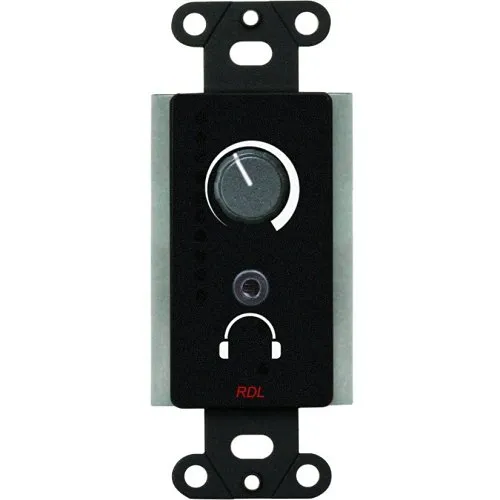 RDL DB-HPA3 3.5W Audio Power and Headphone Amplifier, Wall-Mounted with Outputs, Black