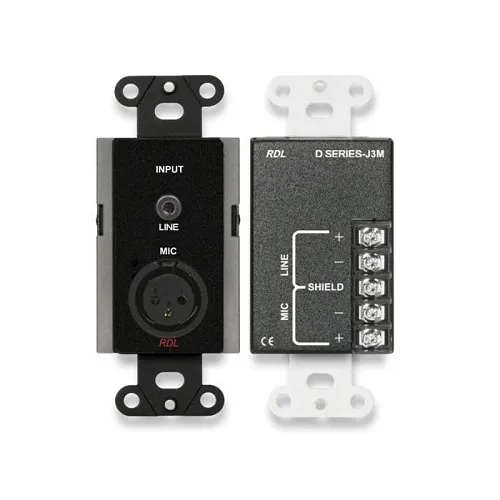 RDL DB-J3M Mic / Line Input Assembly, Wall Mounted