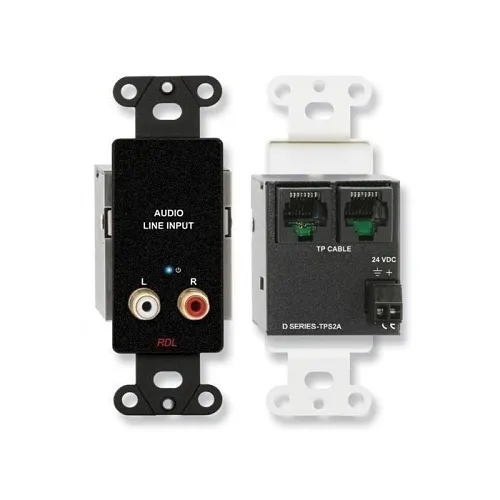 RDL DB-TPS2A Active Two-Pair Sender Stereo RCA Jack Inputs, Twisted Pair Format-A