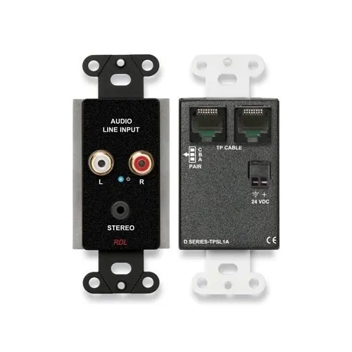 RDL DB-TPSL1A Active Single-Pair Sender, Twisted Pair Format-A - Mini-Jack and Stereo RCA In