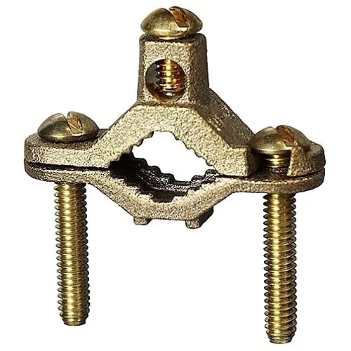 Dottie DB25 Clips and Clamp, 1/2"-1" Bronze Bare Ground Clamp, Direct Burial