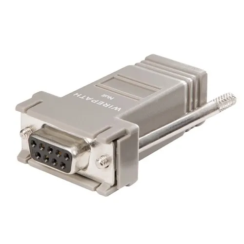 Binary DB9-F-RJ45-NULL DB9 Female to RJ45 Modular Adapter with Null Modem Pinout