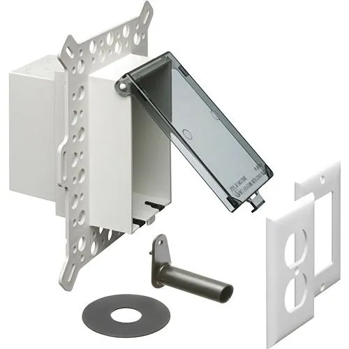 Arlington DBVM1C Low Profile Inbox for New Stucco, Textured Surfaces, and Rigid Siding, Clear Cover