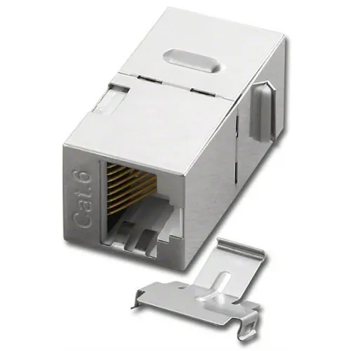 Pan Pacific DC-1021-8-WH-6 CAT6 Feed Thru Jack Modular Coupler, RJ-45 8P8C, White