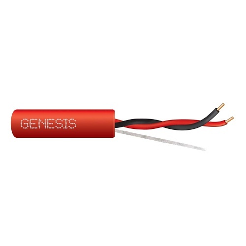 Genesis 55021004 16/1-Pair Solid Unshielded Fire Alarm Cable, NYC Certified, FPLP, 1000' (304.8 m) Reel, Red
