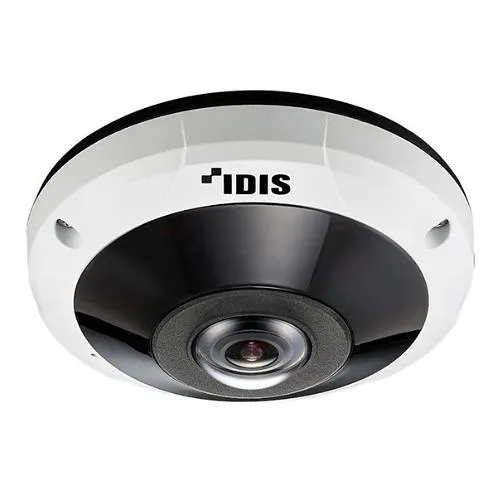 IDIS DC-Y6C16WRX-W 12MP Vandal-Resistant IR Fisheye Camera, 1.36mm Lens, IK10 / IP67