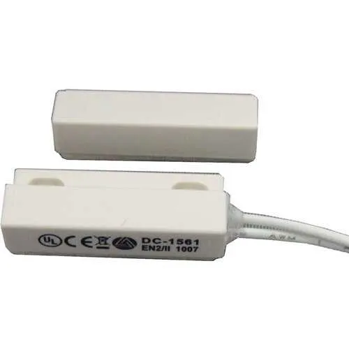 AI NEXT DC1561W AI NEXT DC-1561 1" Surface Mount Magnetic Contact with Wire Leads, Self-Adhesive, White