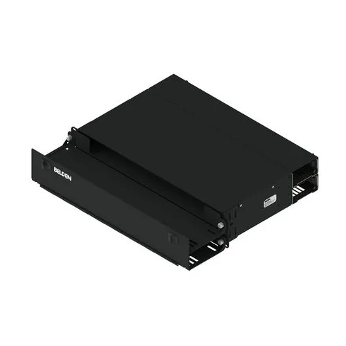 Belden DCX-02RM-096P DCX 96-Port Rack Mount Patch Panel Housing, 2U, Black