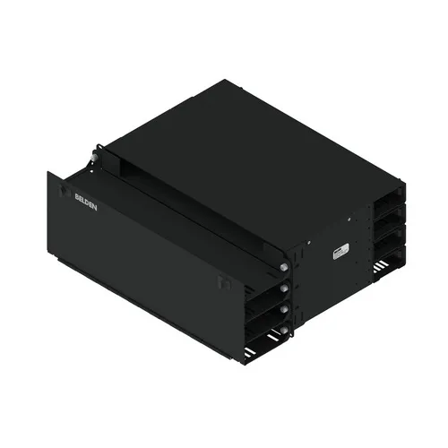 Belden DCX-04RM-192P DCX 192-Port Rack Mount Patch Panel Housing, 4U, Black