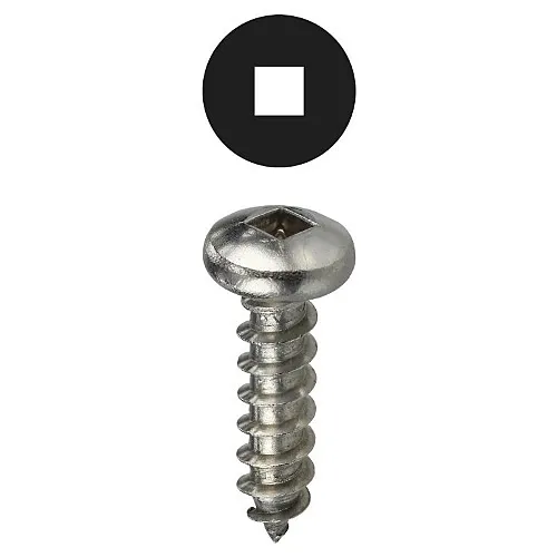 Dottie DDSMSS10114 Screw, #10 1-1/4" Stainless-Steel Square Drive Pan Head Sheet Metal Screw