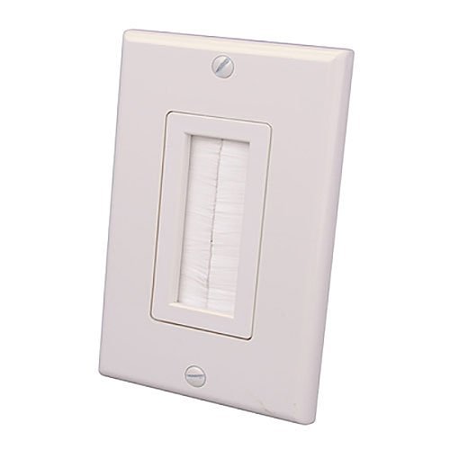 Vanco 120815X Decor Style Brush Bulk Cable Wall Plates, Almond