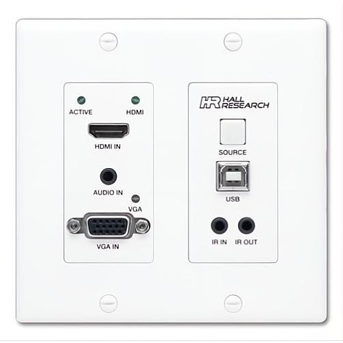 Hall UHB-SW2-WP Auto-Switching HDMI, VGA and USB Extension System
