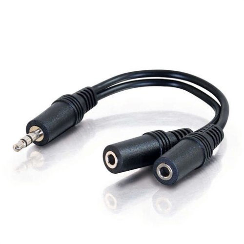 Comprehensive MP/2MJ-CS Stereo 3.5mm plug to Stereo Mini Jacks Audio Adapter Cable 6"