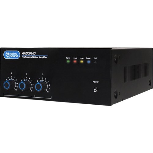 AtlasIED AA30PHD 3-Input, 30W Mixer Amplifier with Automatic System Test (PHD)