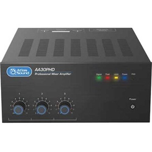 AtlasIED AA30PHD 3-Input, 30W Mixer Amplifier with Automatic System Test (PHD)