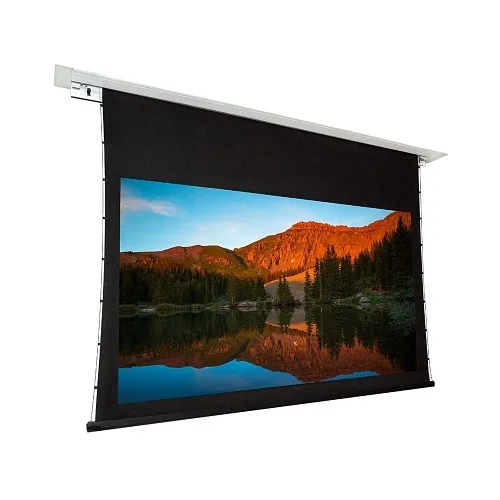 Dragonfly DFRM-TAB-110-UAW 110" Recessed Motorized Tab Tension Ultra AcoustiWeave Projection Screen, 16:9