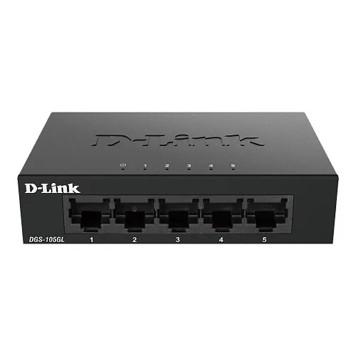 D-Link DGS-105GL 5-Port Gigabit Desktop Switch, Metal