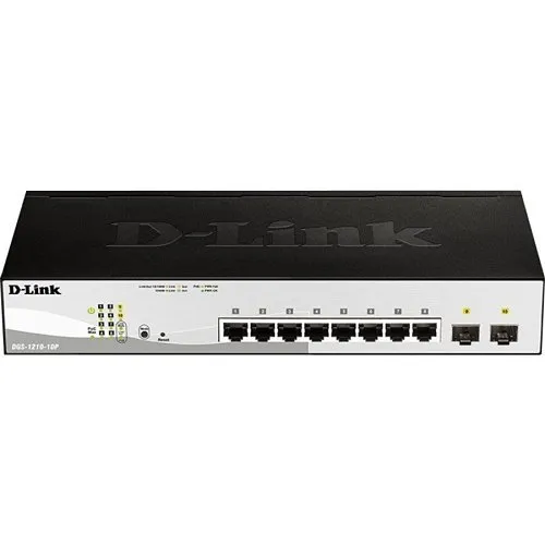 D-Link DGS-1210-10P 10-Port Gigabit Smart Managed PoE Switch with 65W PoE Budget