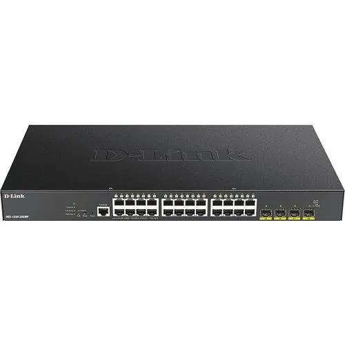 D-Link DGS-1250-28XMP-6KV 28-Port Smart Managed Gigabit PoE Switch with 10-Gigabit Uplinks
