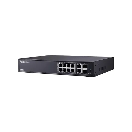 IDIS DH-2212PF DirectIP Series 12-Port Gigabit PoE Switch with 140W Budget and 2 SFP Slots
