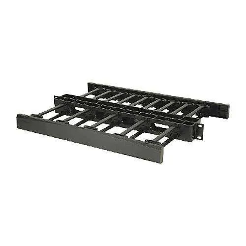 Ortronics DHMC1RU Horizontal Cable Manager, Double Sided, 1-Rack Unit, Black