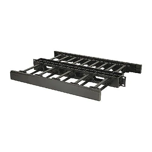 Ortronics DHMC2RU Horizontal Cable Manager, Double-Sided, 2-Rack Unit, Black