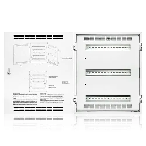 Leviton DINRK-A03 DIN Rail Rack Mount Enclosure, Medium