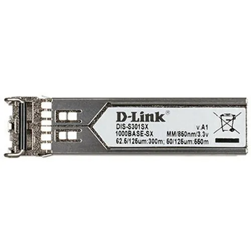 D-Link DIS-S301SX 1-Port Mini-GBIC SFP to 1000BaseSX Multi Mode 550M Fiber Transceiver