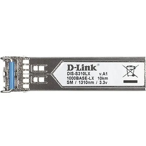 D-Link DIS-S310LX 1-Port Mini GBIC SFP to 1000BaseLX Single Mode 10km Fiber Transceiver, MSA, RoHS-Compliant