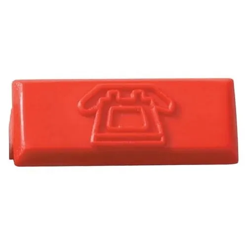 Signamax DIT-50D-RD Designation Icon Tabs, 50-Pack, Red