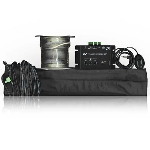 Williams AV DL 102 SY1 Counter Loop Amplifier System with PLW 037 120' Loop Wire, PLM 001 Loop Mat and Surface Microphone