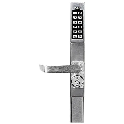 Napco DL1250/26D2 Push Button Aluminum Door Trim with 1-Knob, up to 100-Users, Satin Chrome