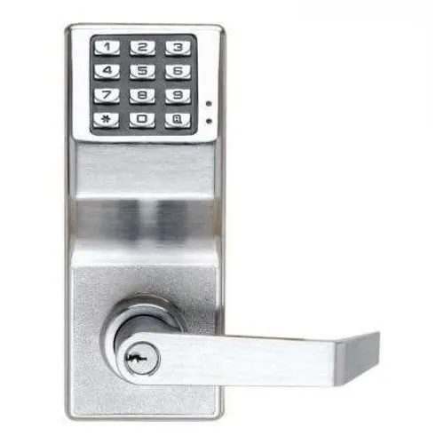 Alarm Lock DL2700/26D Trilogy T2 Standalone Push Button Cylindrical Lock, Satin Chrome