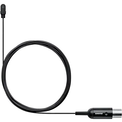 Shure DL4B/O-MTQG-A DuraPlex Omnidirectional Miniature Lavalier Microphone for Bodypack Transmitters, Black