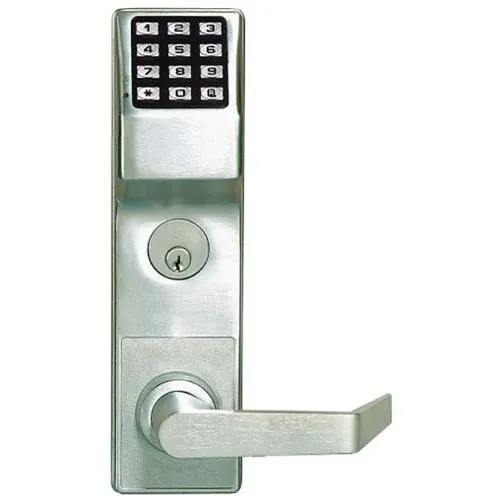 Napco DL6500CRR/26D Alarm Lock Trilogy Networx Digital Mortise Keyless Lock, Straight Leverset, Satin Chrome