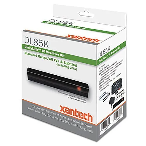 Xantech DL85K Universal Dinky Link Standard Range IR Receiver Kit with IR Sensor, Connecting Block, and Emitters